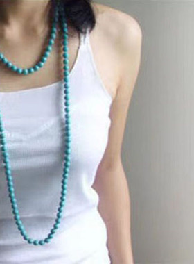 子木原创绿松石圆珠异域民族藏饰