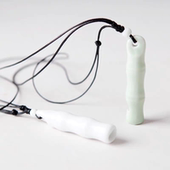 中国风手工口哨项链 陶瓷竹节口哨毛衣链项链吊坠 骨哨小吊坠