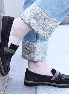 爱乐诗兰乐福超软小真羊皮单鞋子夏季新女款英伦风黑色平底鞋4c05