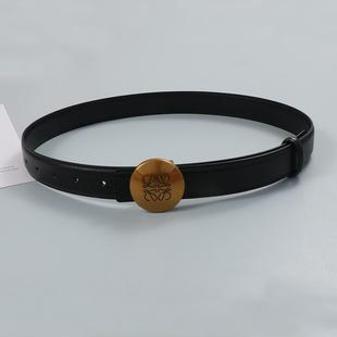 金属金属花纹扣头真皮牛皮多色皮带搭配牛仔裤大衣外套腰带女士酷