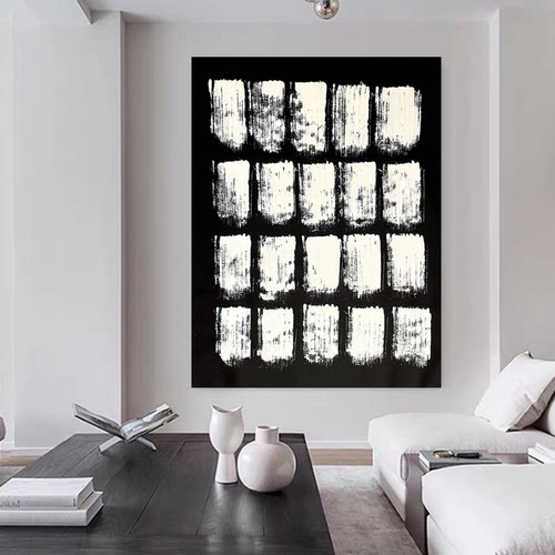 XD手绘艺术画玄关丙烯装饰画客厅小众挂画黑奴撒沙发抽象肌理油画