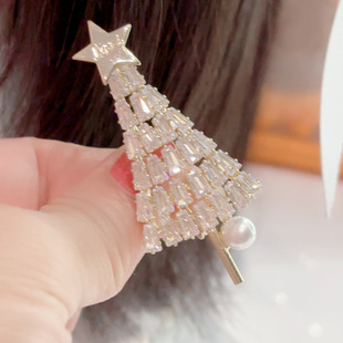 轻奢时尚 别针 新品 女锆石圣诞树胸针韩款
