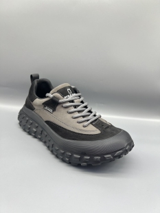 狼耳新款百搭时尚男休闲运动男鞋厚底增高透气舒适防滑耐磨轮胎底