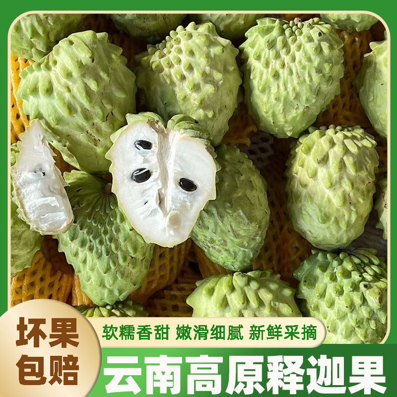 云南特产新鲜释迦果牛奶佛头果图片