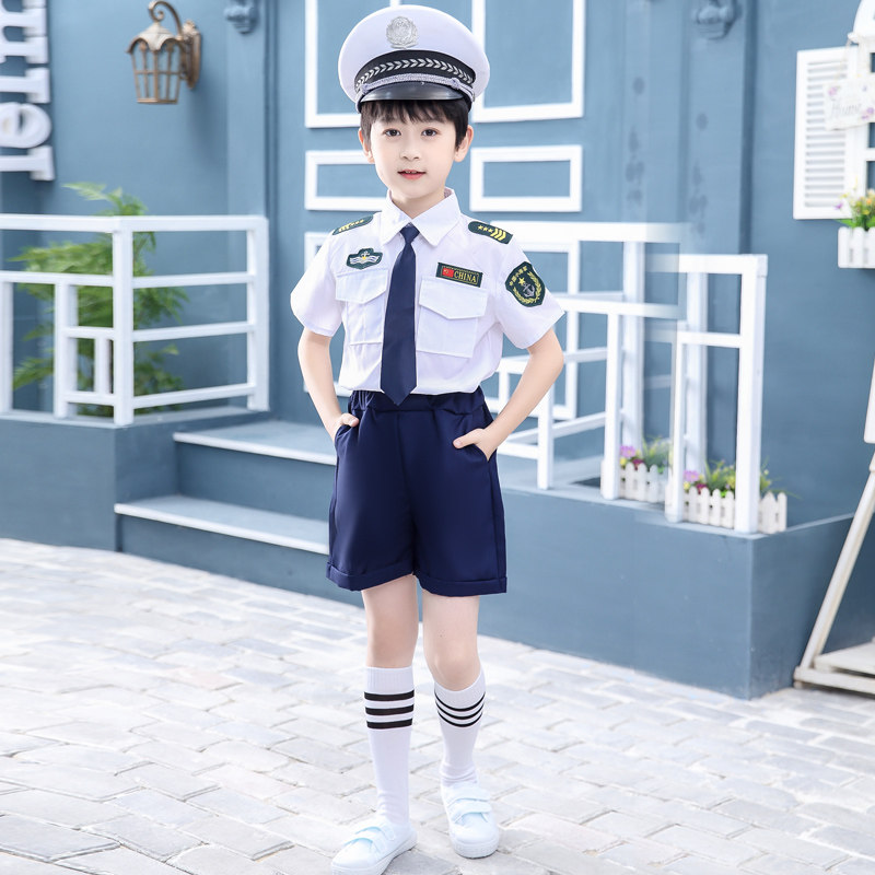 儿童运动会合唱服套装小海军制服男女童水手服军装升旗手演出服
