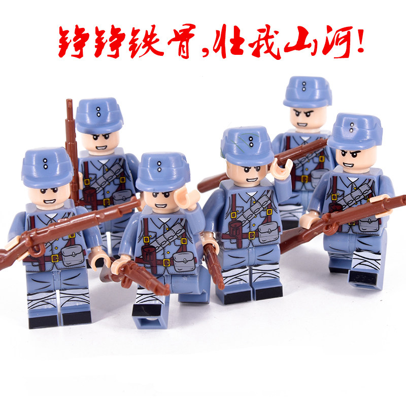 兼容南昌起义乐高军事系列长津湖水门桥战役战狼基地拼装积木玩具