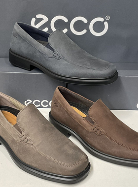 ECCO爱步男鞋商务休闲鞋双层鞋垫一脚蹬乐福鞋500214赫尔辛基