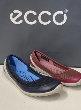 ECCO爱步女鞋2025春夏新款一脚蹬休闲鞋平底鞋芭蕾舞鞋802443