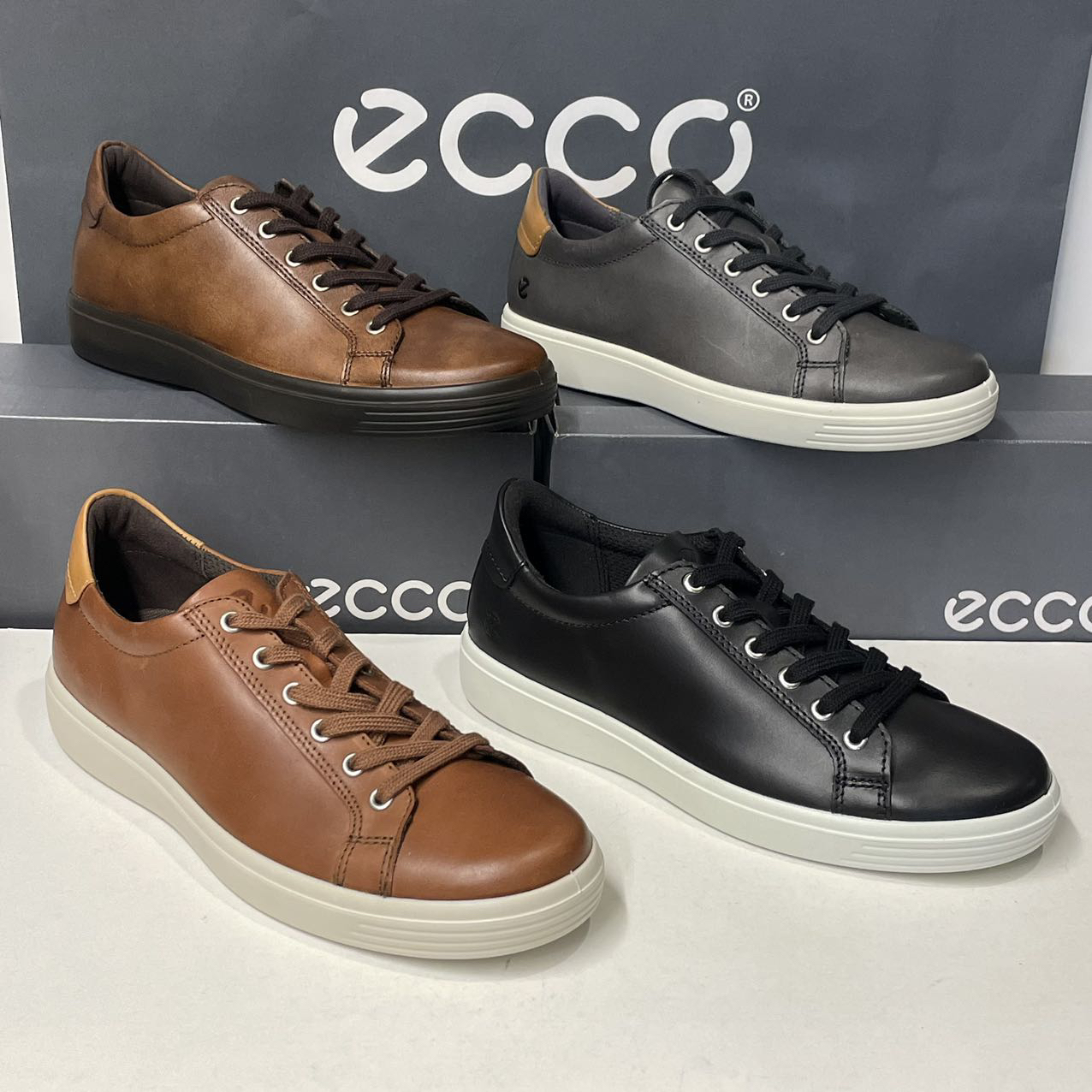 Ecco/爱步低帮运动鞋做旧板鞋