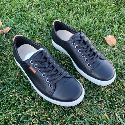 ECCO爱步女鞋经典柔酷7板鞋真皮防滑百搭低帮系带休闲鞋430003