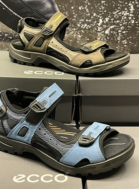 Ecco爱步男鞋新款夏季魔术贴沙滩鞋休闲外穿凉鞋 069564越野