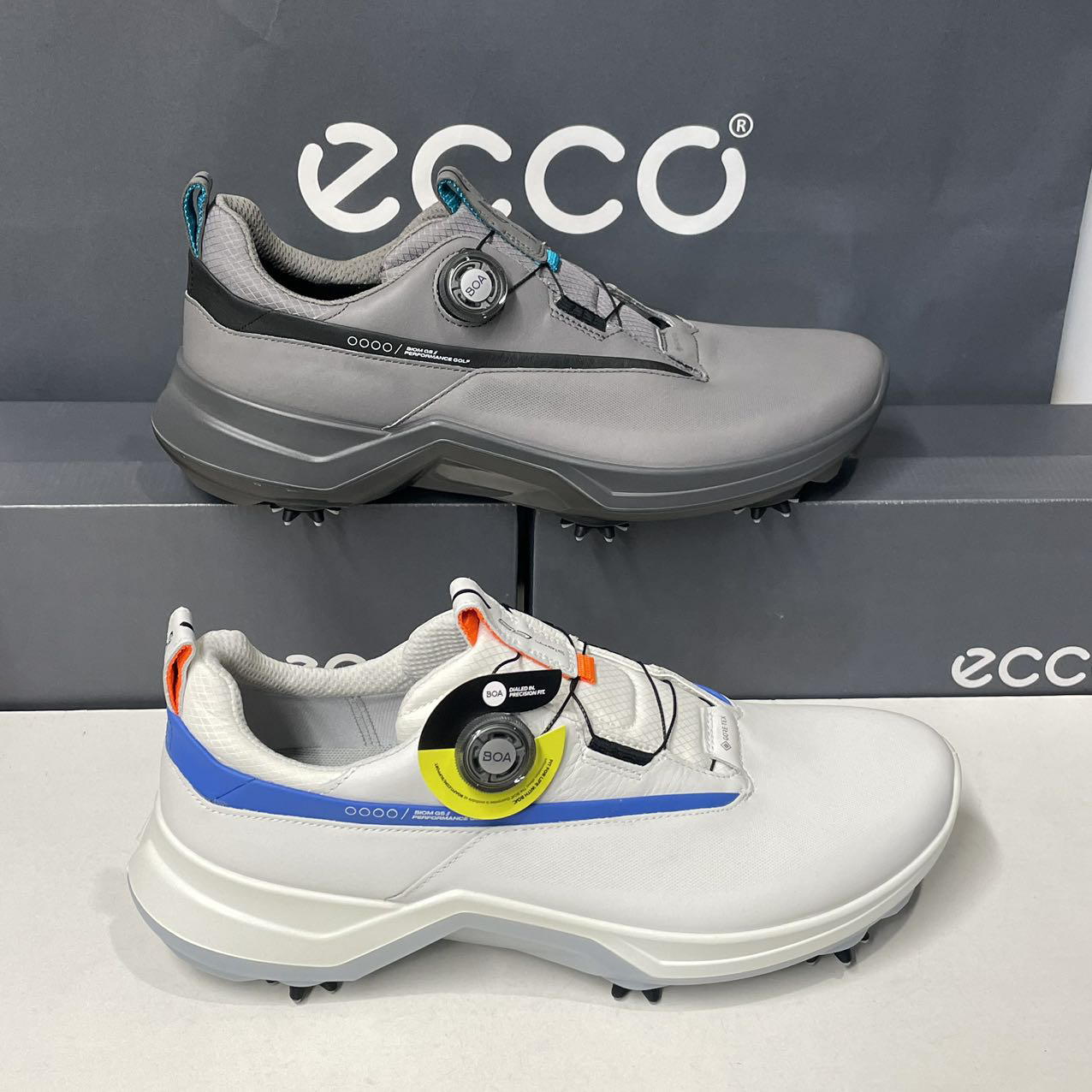 Ecco爱步男士防水锁扣高尔夫球鞋