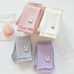 女孩外穿裤 儿童贴身白色长裤 子宝宝纯棉春秋 春秋薄款 女童打底裤