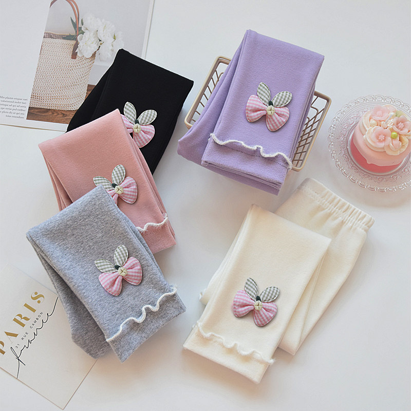 新款女童打底裤春秋外穿中大童黑色2025纯棉直筒九分洋气儿童裤子,童装/婴儿装/亲子装,裤子,淘宝优惠券,粉丝福利购,淘宝优惠卷