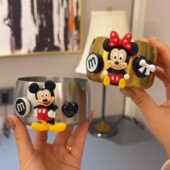 不锈钢烟灰缸家用客厅茶几个性 高级感女生可爱小熊网红办公室烟缸