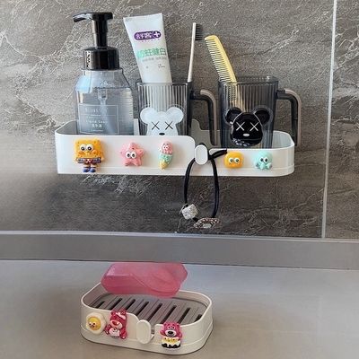 家用可爱壁挂沥水皂盒