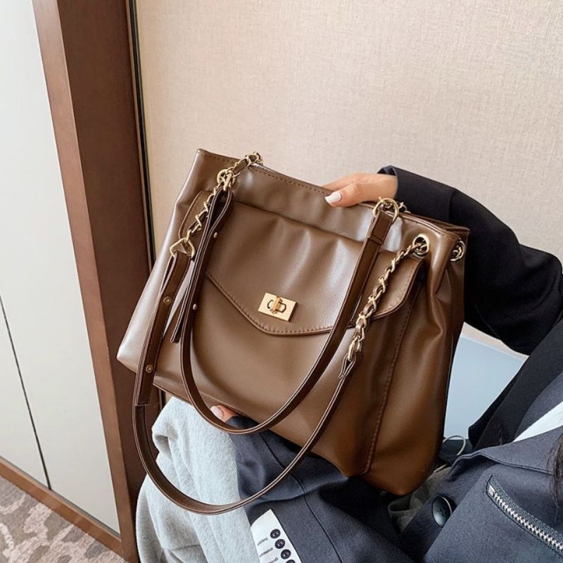 包包女秋冬新款韩版时尚大容量单肩托特包ins复古百搭斜跨大包潮