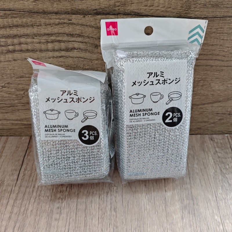 日本大创厨房铝网海绵擦