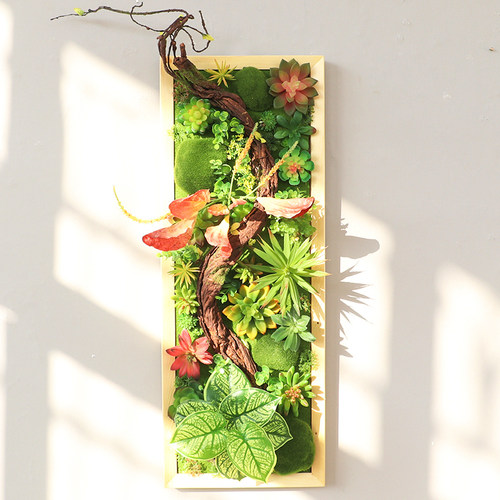 仿真植物餐厅创意墙挂多肉装饰画