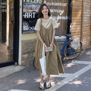 独特别致绝工装连衣裙女夏背带裙大方得体学院风减龄清纯显瘦图片