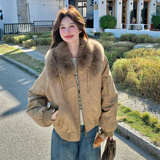 新款真毛领90羽绒服099-10390-p405-k608，女装羽绒服，浙宝099