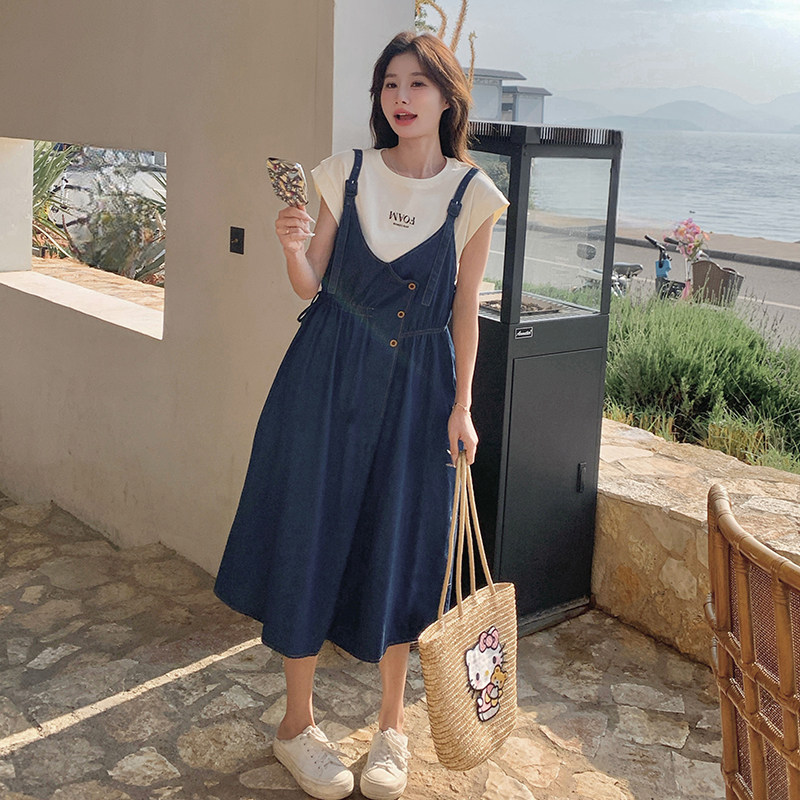 新款现货牛仔背带裙099-D73-P105-K158,女装连衣裙,浙宝099
