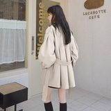 三色现货22秋季新款腰带中长款风衣066A-8882-P125-K178，女装风衣，浙宝099