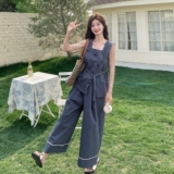 氛围感宽松背心阔腿裤套装女2025夏季新款慵懒风减龄显瘦两件套，女装套装/套裙，浙宝099