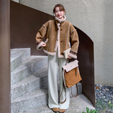 现货拼接格子羊羔毛099-D207-P185-K278，女装皮草，浙宝099