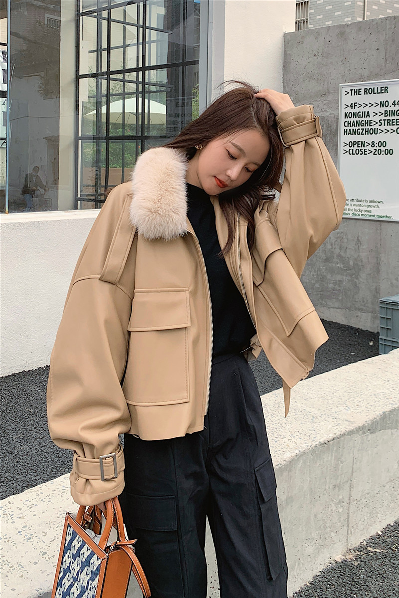 短款派克服皮衣外套女2025冬季新款高级感炸街加绒加厚小个子棉服,女装棉衣/棉服,浙宝099