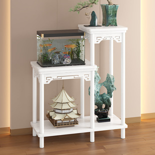 入门走廊玄关钥匙收纳置物架室内客厅鱼缸摆放架中古风落地摆件