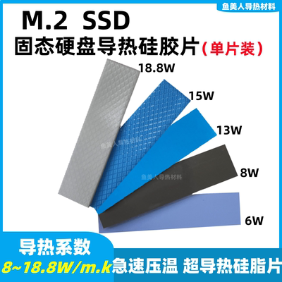 M2固态硬盘导热硅胶片绝缘18.8W