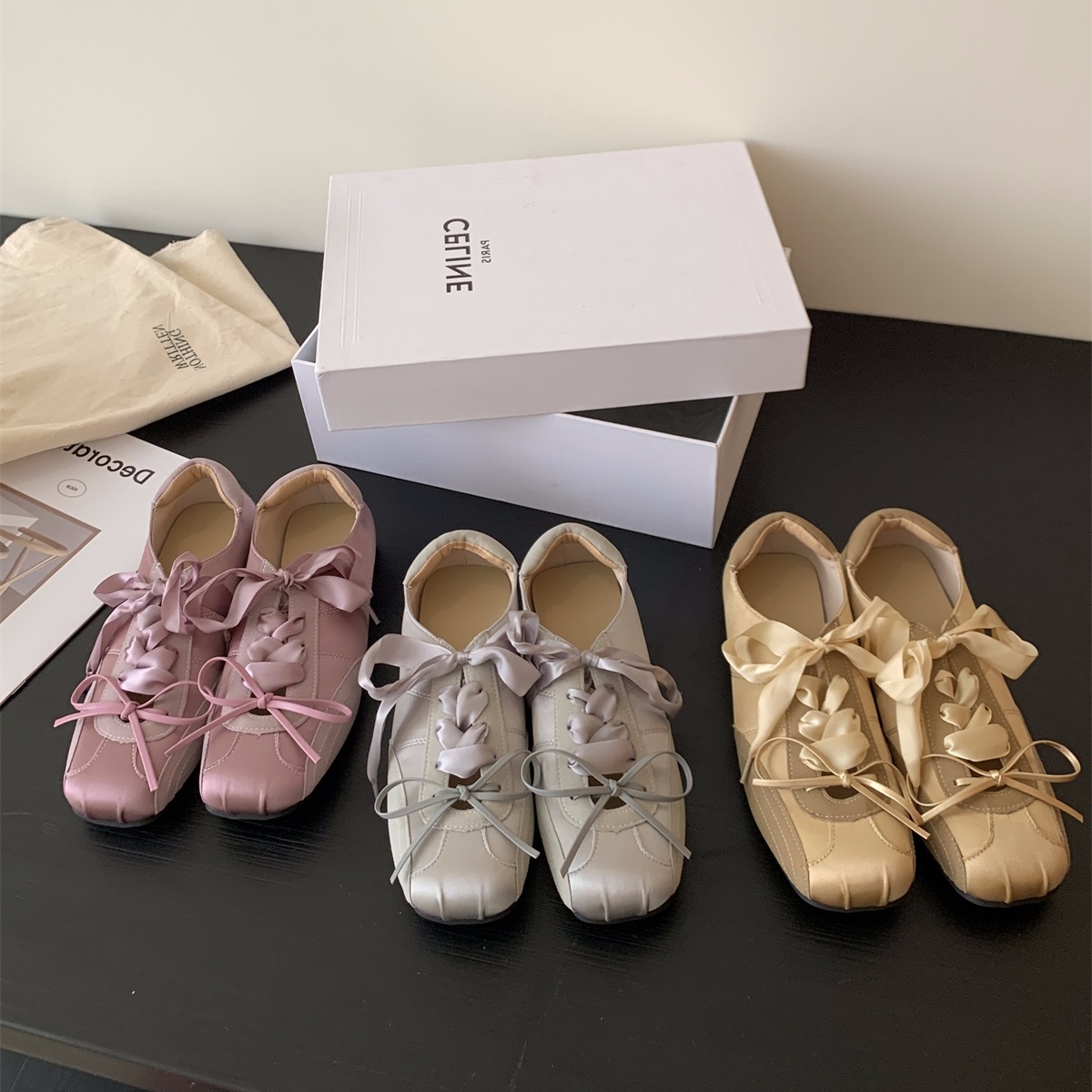 【香港代购正品ITANUG】内增高芭蕾风单鞋德训鞋女鞋子休闲运动鞋