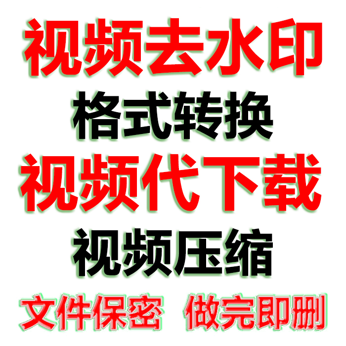 专业视频去水印去除字幕LOGO视频剪辑PDF去水印转PPT修改word图片