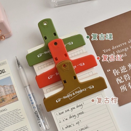 Цвет ретро ручная книга папка пластика с длинным хвостовым складным хвостом зажим для хранения билетов