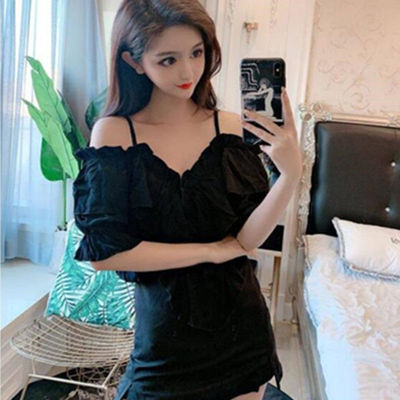 一字露肩吊带超洋气宽松显瘦小衫