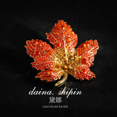 复古枫叶胸针精致轻奢配饰设计胸花气质高贵外套西装 优雅大气服配