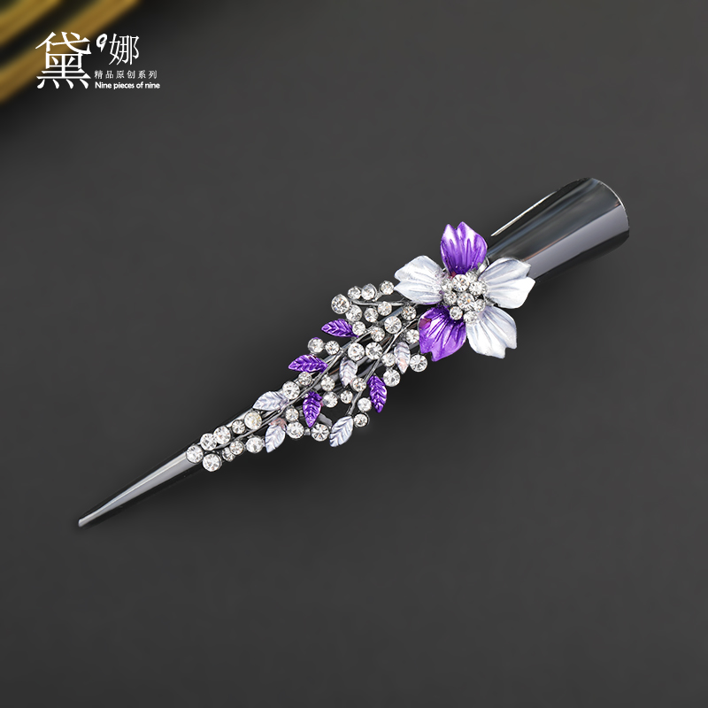 发饰品韩版复古尖嘴牛角夹顶