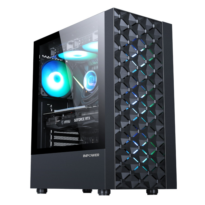 赢派铠甲T6台式机电脑机箱ATX大板usb3.0电竞360水冷游戏背线机箱