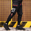 51 Hip-hop pants Guardian 2019 Spring Casual pants Ankle banded pants Trend Punk Metrosexual trousers False two Haren pants