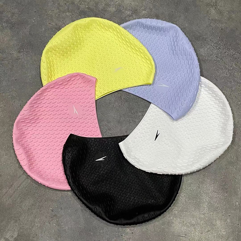 欧美外贸sped游泳帽长发硅胶颗粒大弹力舒适护耳防水男女成人儿童