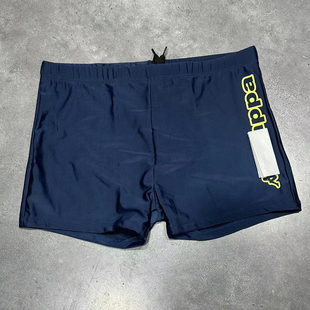 游泳裤 KAP男速干侧边字母印花男士 成人中腰专业竞赛三分平角短裤