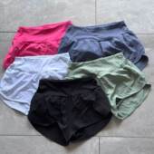 速干瑜伽内三角网眼 夏季 出口欧美高腰收腹运动短裤 宽松跑步健身裤