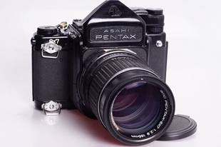 2.8中画幅胶片相机带测光眼平96新 宾得PENTAX 165 SMC 人像 6x7