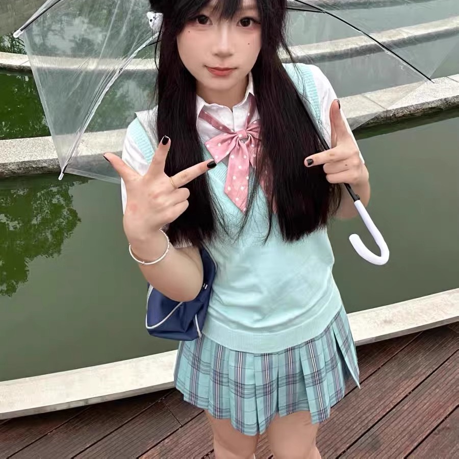 璃海jk制服裙原创学院风百褶裙