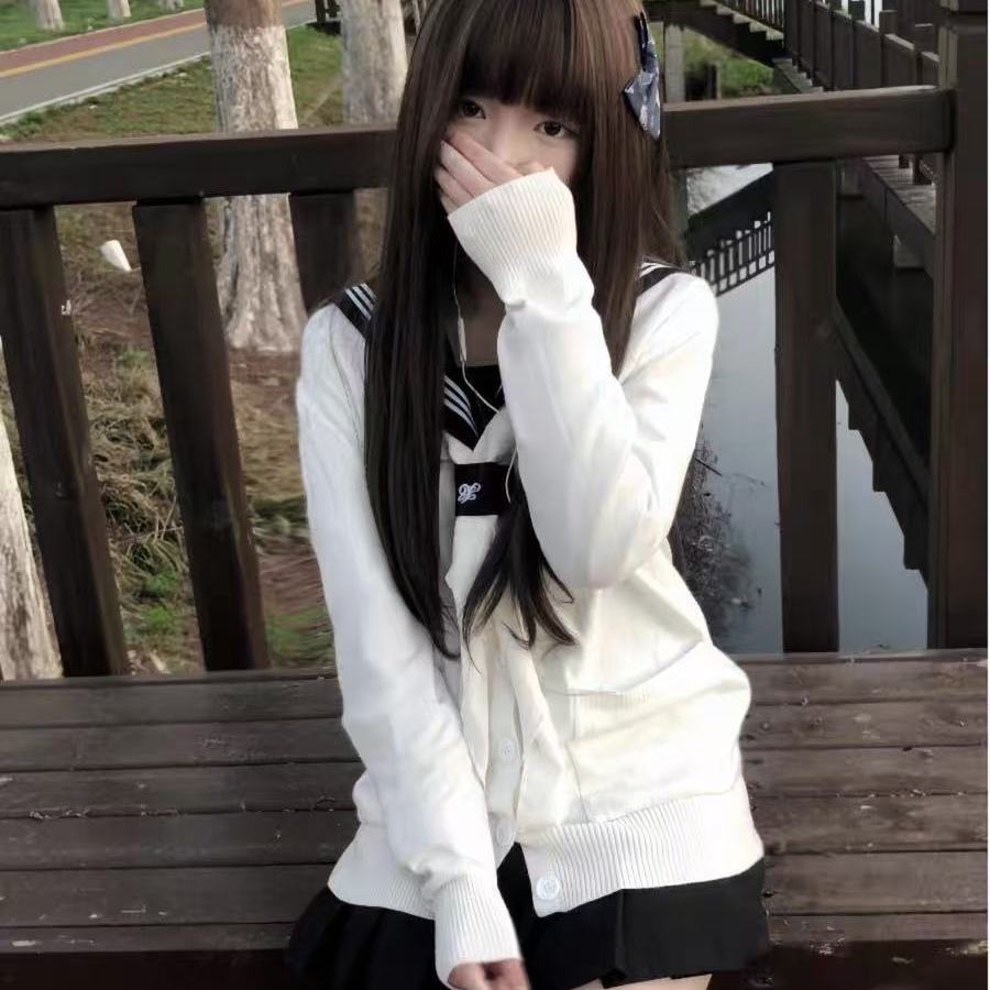 基础款学院风校供秋冬开衫毛衣
