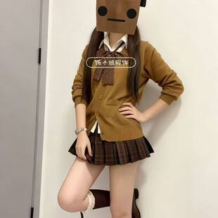 宽松针织衫 外套秋冬日系学院风jk制服长袖 上衣 套装 原创JK毛衣开衫