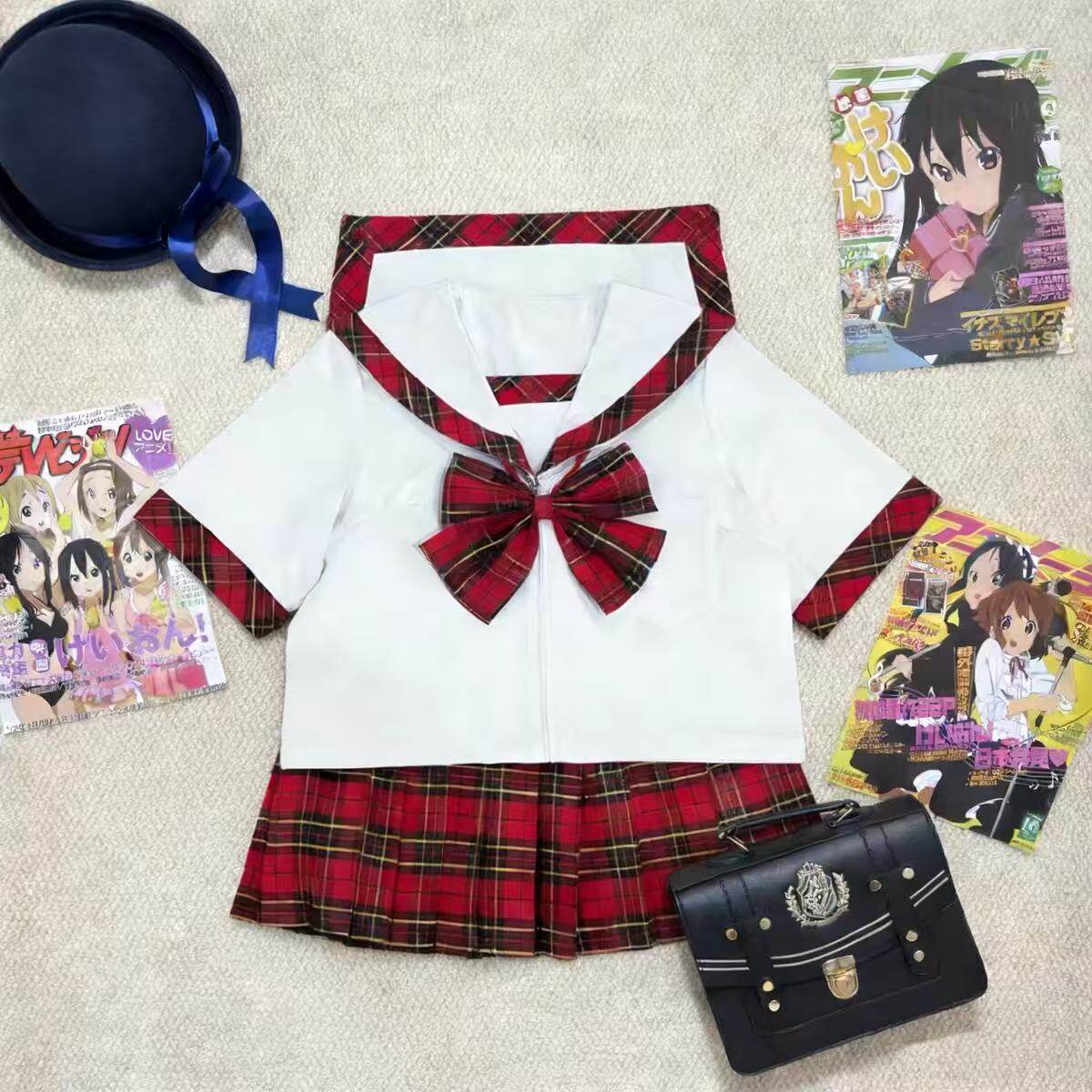 复刻Bodyline红格子水手服套装图片