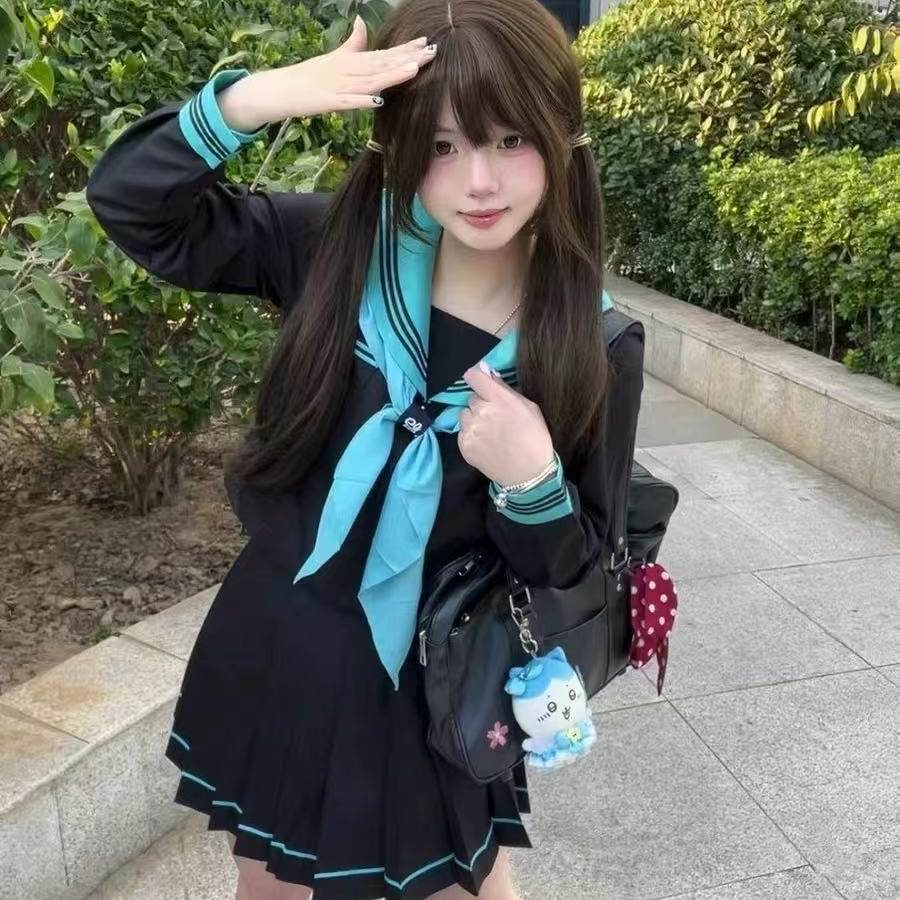 青本绘jk水手服女长袖上衣日系