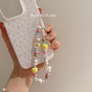 糖果色Kitty* MeowKi原创kitty手机链挂件糖果彩色手机挂绳结实